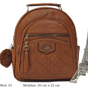 Mod 01 café Mochila individual mediana