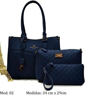 Mod 02 + azul 1 Juego de 3 bolsos