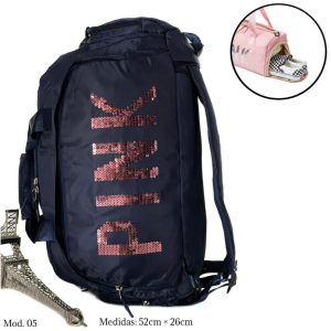 Mod 05 azul Bolso cilindro Pink